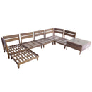 TOPMAX 8-Piece Acacia Wood Outdoor Patio Sofa Set by HouseOfZazla