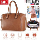 WomenÕs Soft Leather Handbag Tote Bags Large Shoulder Crossbody Bag 7 Cells Zipper Purse Handle Bag Phone Book Cosmetic Case for Office Lady Student