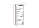 Amherst - 5 Shelf Bookcase, Handcrafted by Unique Piece Furniture