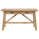 Fabian 54-inch 2-drawer Computer Writing Desk Distressed Light Brown