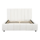 Queen Size Upholstered Bed Frame with Thick Fabric