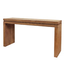 Modern Rustic Wood Table, Rectangular Living Room Center Table With Floating Top Design