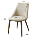 Willene - Polished Microfiber Side Chair (Set of 2) - Beige by HouseOfZazla