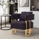 Modern Decorative Chair Teddy Fleece Upholstered And Metal Foot by Unique Piece Furniture