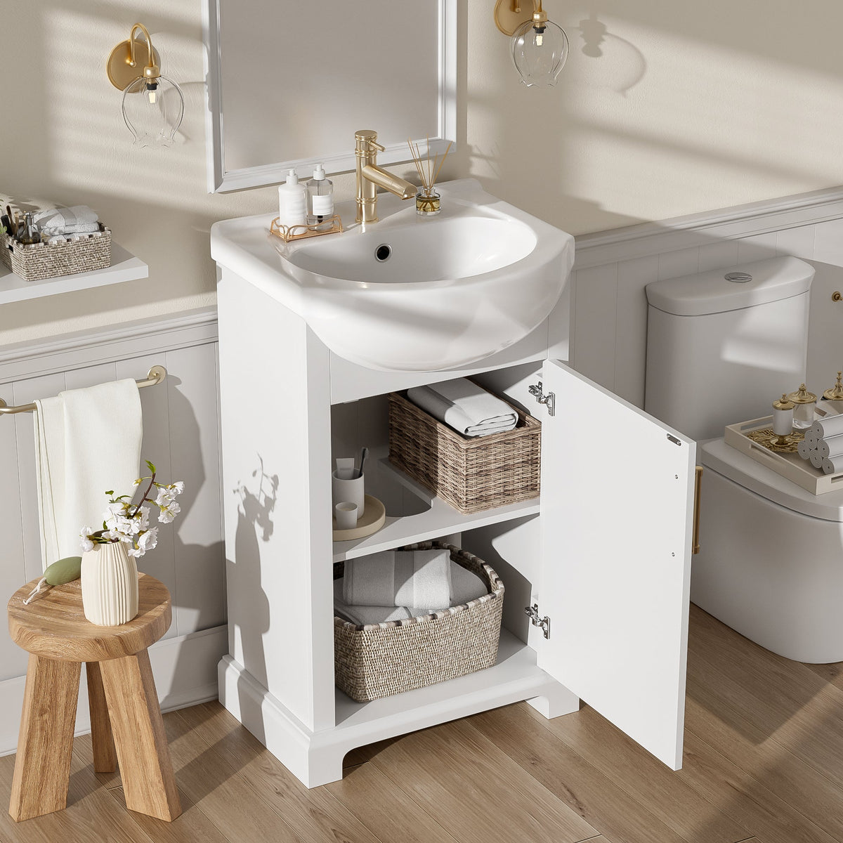 20-Inch Bathroom Vanity with Ceramic Sink, photo 4 of 10