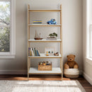 Parker - Bookcase With 5 Shelves - Off White / Natural by HouseOfZazla
