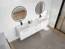 72" Bathroom Vanity With Resin Sink, Soft Close Doors, and 1-Side Cabinet by HouseOfZazla