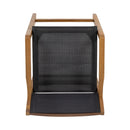 Outdoor Barstool With Woven Wicker And Frame (Set of 2) - Teak