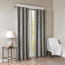 Knitted Jacquard Damask Total Blackout Grommet Curtain Panel by HouseOfZazla