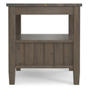 Lev - End Table With Bottom Drawer - Smoky Brown by HouseOfZazla