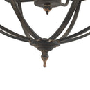 4 Light Metal Chandelier, Hanging Light Fixture With Adjustable Chain For Kitchen, Bulb Not Included - Black by HouseOfZazla