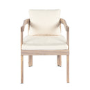 7 Pieces Acacia Wood Outdoor Dining Set with Cream Cushions by HouseOfZazla