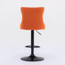 Swivel Barstools Adjusatble Seat Height, Modern Upholstered Bar Stools With Backs Comfortable Tufted For Home Pub And Kitchen Island (Set of 2)