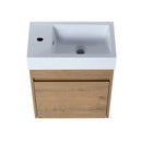 18" Floating Wall-Mounted Bathroom Vanity with White Resin Sink & Soft-Close Cabinet Door