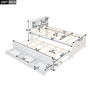 Platform Bed With Storage Headboard, USB, Trundle And 3 Drawers by Unique Piece Furniture
