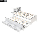 Platform Bed With Storage Headboard, USB, Trundle And 3 Drawers by HouseOfZazla