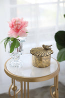 5.1x4.9x3.9' Circular Trinket Box With Bird by HouseOfZazla