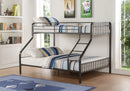 Caius - Twin Long Queen Bunk Bed - Gunmetal by HouseOfZazla