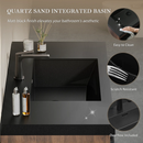 42" Floating Bathroom Vanity with Sink and Striped Storage Cabinet by HouseOfZazla