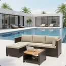 L-Shaped Patio Set With Cushions And Storage Table by HouseOfZazla