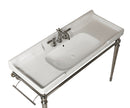 VICI 48" Bathroom Ceramic Basin with 3 Pre-Drilled Holes by HouseOfZazla