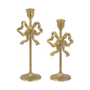 Set of 2 Vintage Gold Candle Holders