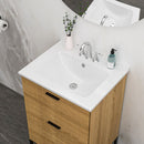 Modern Rectangular Single Vanity Top With Overflow And 3 Faucet Holes - White by HouseOfZazla