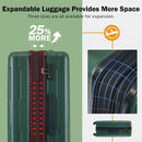 2 Piece Luggage Set With Bags Expanable Spinner Wheels ABS Lightweight Suitcase With Tsa Lock 20" / 24" by HouseOfZazla