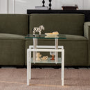 Tempered Glass Table With Storage