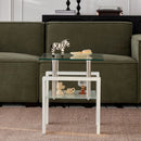 Tempered Glass Table With Storage by Unique Piece Furniture