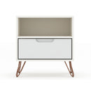 Rockefeller - Nightstand With 1 Drawer - White by HouseOfZazla