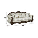 Pierce Sofa With 5 Pillows - Beige / Cherry