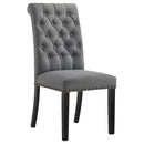 Alana Fabric Upholstered Dining Side Chair Grey (Set of 2)