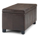 Dover - Storage Ottoman Bench - Distressed Brown by Unique Piece Furniture
