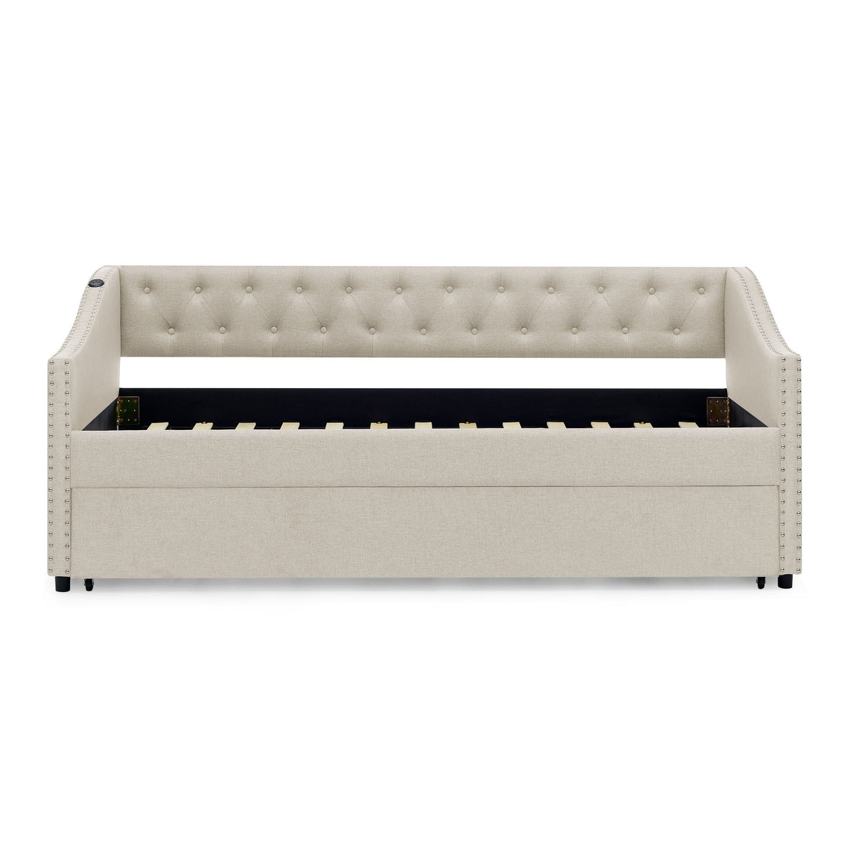 Upholstered Daybed With USB Charging & Pull Out Bed, photo 37 of 40