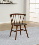 Jeffries Windsor Wood Dining Side Chair Walnut (Set of 2)
