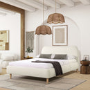 Roman - Curved Headboard Upholstered Platform Bed by HouseOfZazla