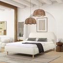 Roman - Curved Headboard Upholstered Platform Bed by Unique Piece Furniture