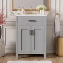 Bathroom Vanity With Ceramic Sink, Soft Close Doors, Flip Drawer, Double Layer Door Shelves by Unique Piece Furniture