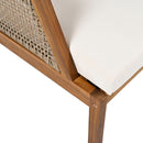 Acacia Wood Patio Furniture Club Chair, Outdoor Wicker Armchair by HouseOfZazla
