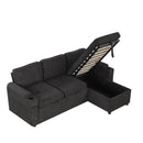 Convertible L Shaped Sofa Couch With Storage, Cup Holders, USB Ports by HouseOfZazla