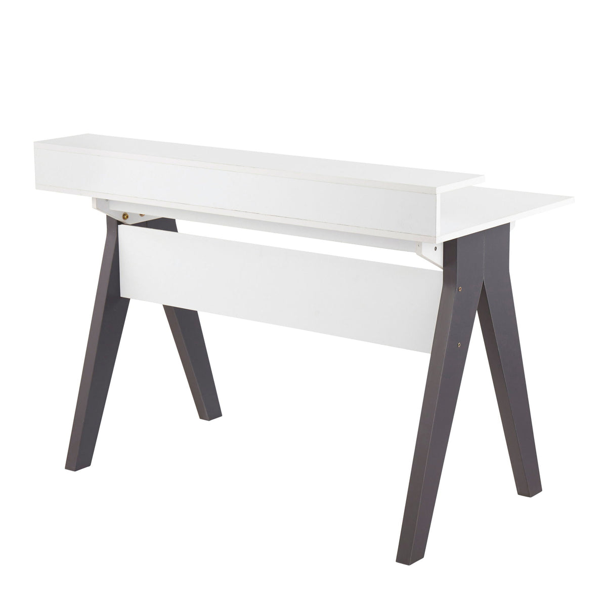 Wishbone - Contemporary Desk - Gray / White, photo 3 of 5