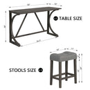 Bar Table Set With 3 Padded Stools by HouseOfZazla