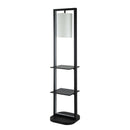 Two Tiered Vertical Shelving Stand with Light