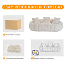 Floral-Shaped Ultra-Soft Faux Fur Two-Seater Sofa