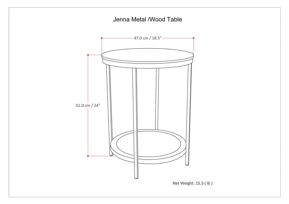 Jenna - Handcrafted Round Side Table, photo 10 of 14
