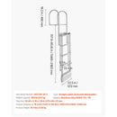 Retractable Dock Ladder, 5 Steps, Aluminum Alloy with Auto-Lift Float by HouseOfZazla