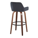 Daniella - Contemporary Fixed Height, Barstool & Swivel And Round Footrest (Set of 2) by HouseOfZazla