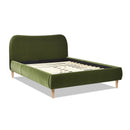 Roman - Curved Headboard Upholstered Platform Bed by HouseOfZazla