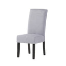 Amaranthine Upholstered Dining Chair With High Back And Wood Legs (Set of 2) - Light Gray by HouseOfZazla